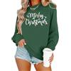 hohololo Maglione natalizio da donna con scritta Merry Christmas e luci LED, Verde 1, XXL