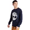 Timberland Core Logo Crew BB Felpa, Blu, M Uomo
