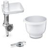 Bosch MUZ5BS1 Lifestyle Set bakingse Sation con trafila biscotti, ciotola, tritacarne, bianco
