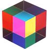 ZhuoChiMall CMY Mixing Color Cube, Prisma cubo Acrilico da 50 mm (2 Pollici), CMYcube per Arredamento casa o Ufficio, Giocattoli STEM/Steam, cubo per l'apprendimento della Scienza