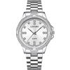 RORIOS Coppia Orologi Uomo Donna Orologio Acciaio Inossidabile Business Analogico Quarzo Orologio da Polso Impermeabile Luminosi Orologio Bianco A