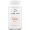 Vita World Proline 500mg 100 Capsule - Vegan - Aminoacido per flessibilità e stabilità nel tessuto connettivo del collagene - Made in Germany