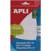 APLI 1630-Etichette APLI 10 bianche Ø 32,0 mm 10 fogli