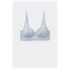 Tezenis Reggiseno Balconcino Non Imbottito In Pizzo Riciclato Paris Donna Azzurro