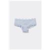 Tezenis Culotte Brasiliana Microfibra Riciclata E Pizzo Donna Azzurro