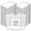 QWORK® 100 pezzi Porta tessere verticali 115x70 mm per carte di dimensioni 90x60 mm, Porta badge trasparente in plastica ispessita da 0,56 mm