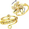 XiXiRan Anello Antistress Regolabile per Donne - Accessori Fashionistici Vintage in Oro