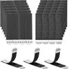 Rusoz Strisce Adesive Appendiquadri Grandi, 48 Strisce(24 Paia) Appendi Quadri Senza Chiodi Nero 20mm x 90mm Feltro Adesivo Forte per Appendere Quadri, Cornici e Specchi al Muro