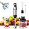 Reemix Frullatore a Immersione Multifunzione 5 in 1, Reemix Minipimer in Acciaio Inox, 1000 W, 12 Velocità e Modalità Turbo, con, Frusta e Montalatte, Tritatutto da 500 ml e Misurino da 600 ml