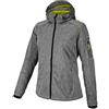 CMP - Giacca in softshell melange da donna con cappuccio removibile, Nero Mel.-Apple, 50