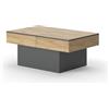 Vicco Tavolino salotto Boto, Antracite/quercia dorata, 95 x 58 cm Estensibile