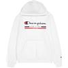 Champion Legacy Graphic Shop Authentic (220245) -Soft Compact Powerblend Fleece Felpa con Cappuccio, Bianco, XXL Uomo