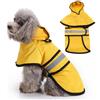 PANYI Impermeabile Cane,Impermeabile Cane Con Cappuccio,Riflettente Mantellina per Cani Antipioggia,Cappotto Impermeabile Cane,Adatto per Cani di Piccola e Media Taglia (Giallo L)