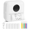Otyzery Mini Stampante Portatile, Termica Senza Inchiostro Stampante con Ricarica USB, Stampante Fotografica Wireless Bluetooth con 5 rotoli di carta e 5 Colore Penna, per Note, Photos, Elenco, Diario