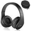 WorWoder Cuffie Bluetooth Senza Fili, WorWoder Over-ear Stereo Pieghevole Wireless Auricolari Bluetooth 4.1 con Mic Cuffie Ergonomicoper per, Huawei, Samsung, TV - Nero