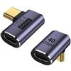 zoerbufan 2 Pezzi Adattatore USB C da 90 Gradi, USB-C Femmina a USB 4 Maschio, Connettore Cavo Caricatore Tipo C, Thunderbolt 4/3 40Gbps 8K@60hz per MacBook PRO/Air, Steam Deck, Switch(L+F)