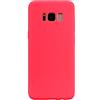 cuzz Custodia Compatibile con Samsung Galaxy S8+(Film di Vetro temperato)Silicone TPU Cover Morbida Protettiva Custodia Ultra Sottile Leggero Cover-Rosso