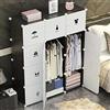 BAKAJI Armadio Guardaroba Modulare 12 Cubi con 2 Ante Appendiabiti 6 Scaffali Mobile Componibile Modulabile Salvaspazio Storage Organizer Vestiti Armadietto Portatile Casa Design Moderno (12 Cubi)