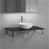 neoro n50 Slim top La: 100 cm con lavabo Ø 45 cm bianco opaco,, BN0106WM+BN0403BM+BN0502BM+2#BN000003, n50 [Mobili da Bagno > Top con Lavabo da Appoggio]