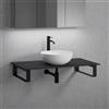 neoro n50 Slim top La: 100 cm con lavabo Ø 45 cm bianco opaco,, BN0106WM+BN0403BM+BN0502BM+2#BN000005, n50 [Mobili da Bagno > Top con Lavabo da Appoggio]
