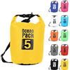 POPOYU 5L Borsa Impermeabile,Giallo Waterproof Zaino Impermeabile Sacco Impermeabile con Tracolla Regolabile,2L/5L/10L/15L/20L/30L Dry Bag per Outdoor Sport Acquatici,Barca, Pesca, Rafting, Nuoto