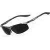 SIPLION Uomo Occhiali da sole polarizzati per golf sport guidare gli uomini Al-Mg Super leggero Gli Occhiali 8729 grigio UV400 CAT 3 CE