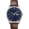 Lacoste Orologio Analogico al Quarzo da Uomo Collezione VIENNA con Cinturino in Pelle Marrone - 2011046