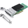 10Gtek 10Gb PCI-E NIC Scheda di Rete, Quad SFP+ Port, Original Intel XL710-BM1 Controllers, PCI Express Ethernet LAN Adapter Support Windows Server/Linux/VMware ESXi, Compare to Intel X710-DA4