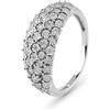 Bliss Anello Rugiada fascia media in oro bianco e diamanti 0.25 ct. G Si