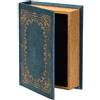 Vintiquewise Scatola portaoggetti decorativa a forma di libro vintage - blu
