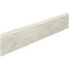 CERAMICHE EUROPE Piastrella battiscopa Kavala in gres porcellanato bianco perla L 61.5 x H 8 cm x Sp 8.5 mm opaco confezione da 7.2 ml