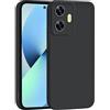 TAUYN Custodia per Realme C55, Magro Morbida Silicone Antiurto Cover Case, Design in Colore Pura, Anticaduta Proteggere Cover, Nero