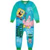 SpongeBob SquarePants Ragazzi Gamer Tutina Blu | Abbigliamento da casa in Pile da Gioco Tutto in Uno | Pigiama per Bambini Pigiama Pigiama da Notte | Merce Regalo Accogliente
