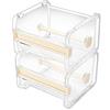 Molshine 2 Pack Dispenser di Nastro per Mascheratura Trasparente da Tavolo Trasparente Multi Washi,Taglierina (Non Includere Nastro Adesivo) (Beige)