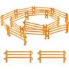 POPAPIE 60 Pezzi Giocattolo di Recinzione Mini Animali Fattoria Giocattolo per Bambini Accessori per Recinto per Cavalli Fai da Te per Decorazione Micro Paesaggio Regalo Educativo (Colore Legno)