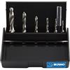 KRINO 19020213 Set 7 Pezzi Punta-Maschio HSS con Attacco Esagonale 1/4 per Acciaio e Metalli