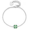 S'Agapõ Bracciale Donna In Acciaio Con Simbolo Quadrifoglio | Collezione Click - SCK260