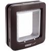 SureFlap Porta per animali con lettore di microchip SureFlap Sure Petcare per gatti e piccoli cani, comp. Targhetta per collare RFID e microchip, Marrone, rich. 4 batterie cella C (non incl.)