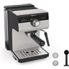 Krups Authentic XP381B10 - Macchina per caffè espresso da 15 bar, funzionamento intuitivo, design raffinato, ugello per vapore integrato, serbatoio dell'acqua da 2 l, con accessori, colore: