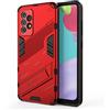 SEAHAI Cover per Samsung Galaxy A52s 5G / Samsung Galaxy A52 (4G/5G), [Militare Anti-Caduta] Cornice Paraurti in Silicone Morbido Ultra Sottile Custodia, con Supporto Pieghevole Kickstand - Rosso