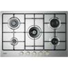 De Longhi Piano Cottura 5 Fuochi a Gas (1 Bruciatore Doppia Corona) Larghezza 75 cm colore Inox - YLG 75 F