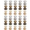 eMagTech 30 Pezzi Mini Pomelli Per Cassetti Portagioie Pomelli Piccoli Con Vite Per Porte Di Mobili Armadietti Tolette Guardaroba Cassettiere (argento Bronzo Oro)
