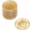 Craftelier - Anelli a Disco in Plastica Glitterata L per Rilegatura di Planner, Agende o Album | Ideale per Scrapbooking e Artigianato | Confezione da 9 pezzi Diametro 45 mm - Colore Oro con Glitter