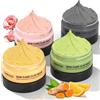SHVYOG Set di maschere per il viso, maschera per il viso, vitamina C con curcuma, maschera per fango dal Mar Morto, tè verde, rose, per pulizia profonda, controllo dell'olio e perfezionamento dei pori, 240 g