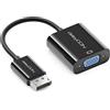 deleyCON Convertitore Adattatore da DisplayPort a VGA - Connettore DisplayPort a Presa VGA - per PC Computer Notebook Monitor Proiettore - Nero