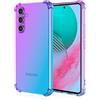 Topme Custodia per Telefono per Samsung Galaxy A35 5G (6.5 Inches), Cover per Cellulare con Gradiente di Colore Trasparente in Morbido Silicone TPU - Blu Viola