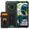 Blackview BV6200Pro Rugged Smartphone Android 14, 18GB+128GB(2TB TF), 6.56''HD+, 13000mAh/18W, 13+8MP, 98dB Microfono/NFC/Google Lens/OTG/Face ID/Fingerprint/Modalità Guanto/4G Dual SIM/3 Slots