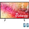 Samsung TV Crystal UHD 4K 50" UE50DU7170UXZT Smart TV Wi-Fi Black 2024, Processore Crystal 4K, 4K Upscaling, Slim Look Design, OTS Lite