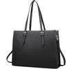 DORRISO Grande Donna Borse Tote per Laptop da 15,6 Pollici Classica Borsa a Mano Multiple Tasche Borsa a Tracolla per Viaggio Università Lavoro Vacanza Casuale Donna PU Pelle Borse a Spalla Nero A