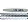 Nemura 45 cm Guida e set di 3 catene per motosega - 72 Maglie di trasmissione - Passo 325/ LP - Calibro 0.58 (1,5 mm) - Ricambi professionali di qualità per utensili - Marca francese